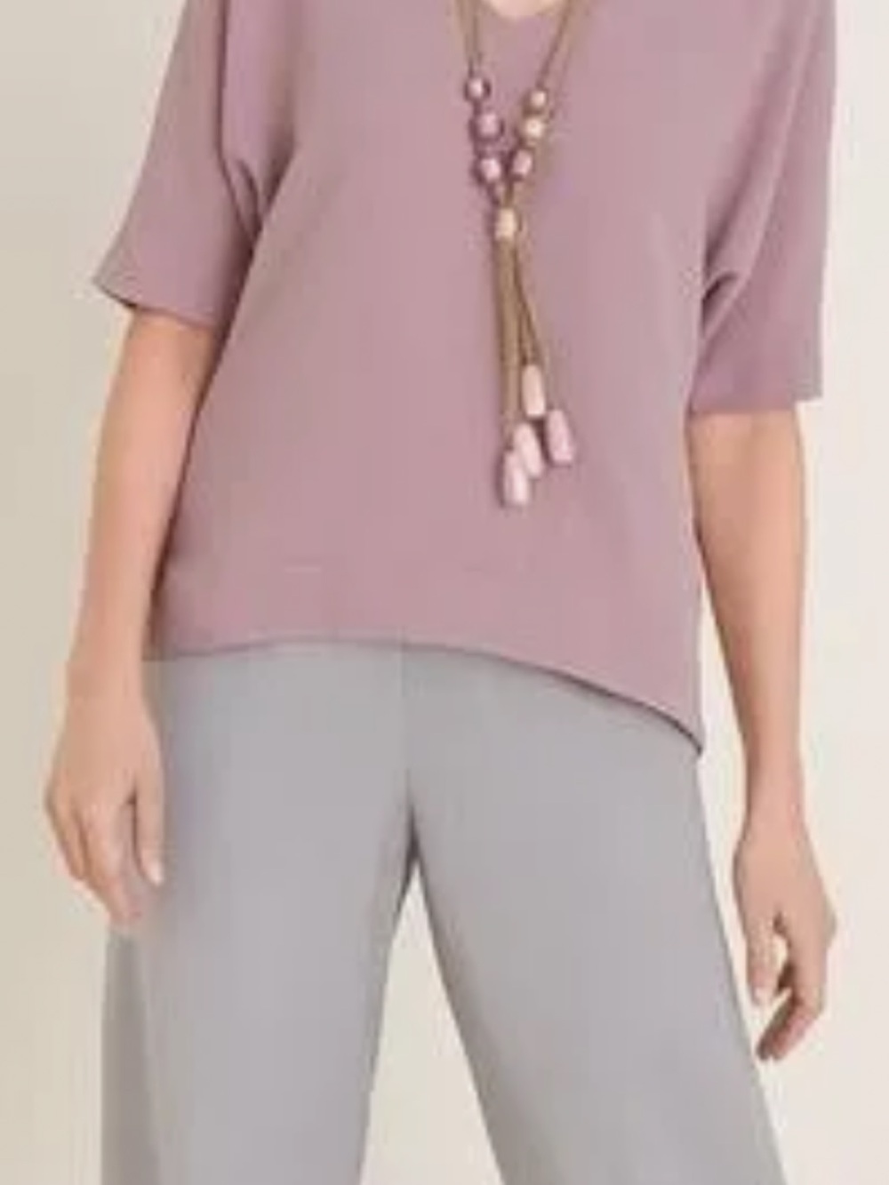 Chico's Mauve Short-Sleeve Blouse